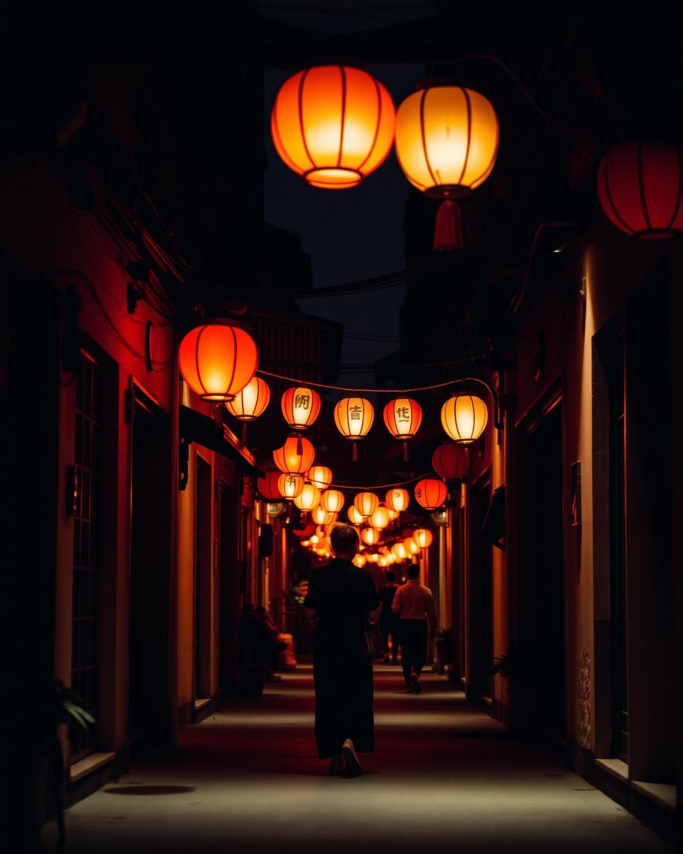 Ruelle illuminée à Hoi An
